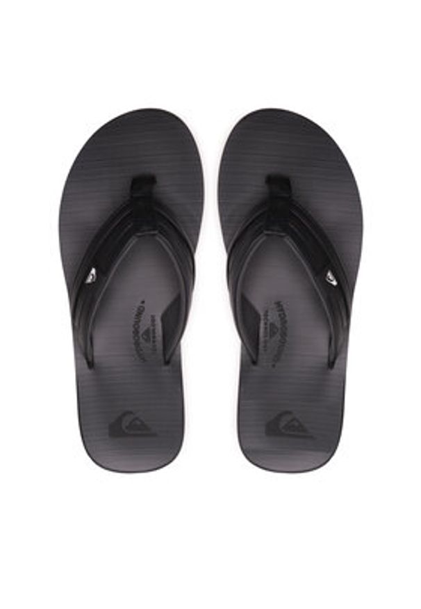 Quiksilver Japonki AQYL100886 Czarny. Kolor: czarny. Materiał: skóra