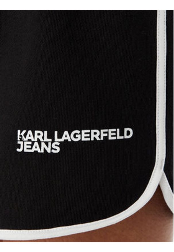 Karl Lagerfeld Jeans Szorty sportowe B2W10125 Czarny Regular Fit. Kolor: czarny. Materiał: bawełna