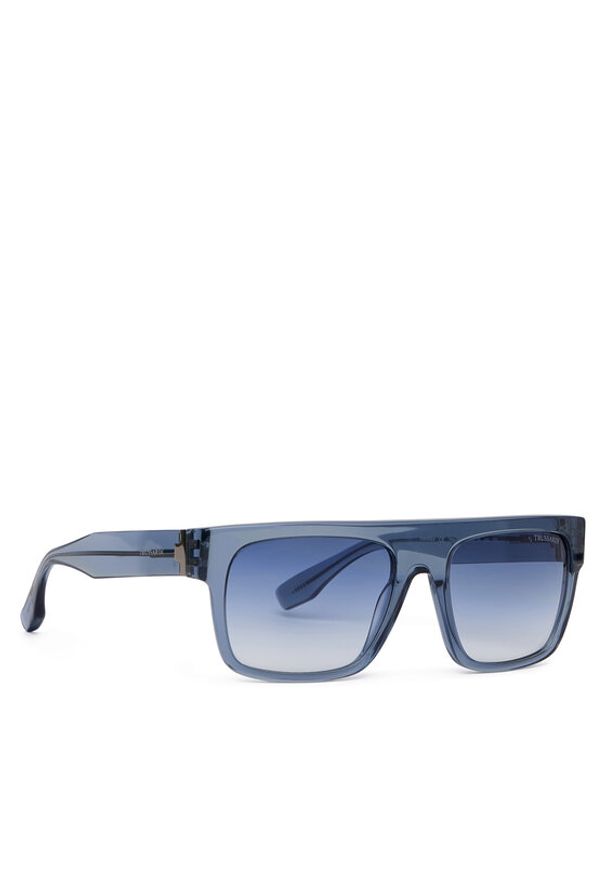Trussardi Jeans - Trussardi Okulary przeciwsłoneczne TSM9061 Granatowy. Kolor: niebieski
