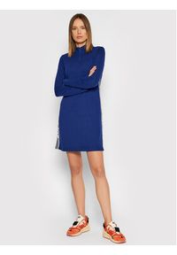 DKNY Sukienka dzianinowa DD1GD247 Granatowy Regular Fit. Kolor: niebieski. Materiał: bawełna, dzianina #4