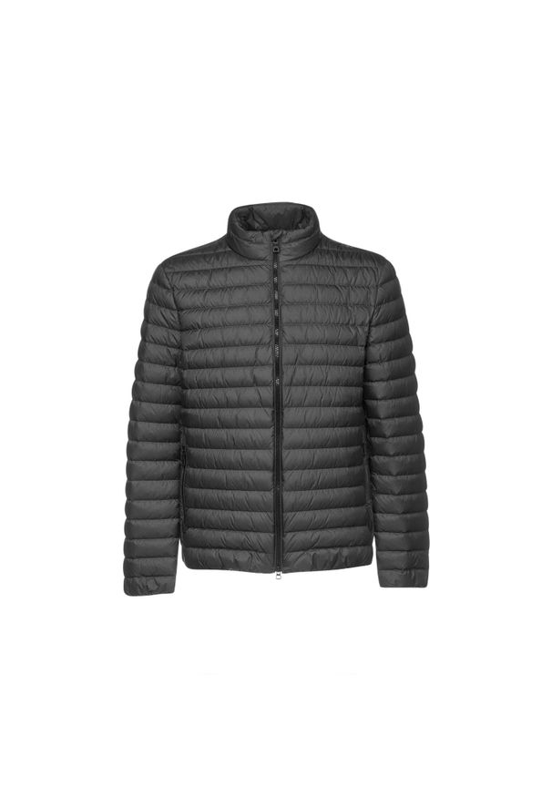 Kurtka puchowa z zamkiem Geox Dereck. Kolor: czarny, szary, wielokolorowy. Materiał: puch. Sezon: zima