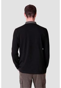 Aeronautica Militare - AERONAUTICA MILITARE Czarny męski longsleeve polo Frecce Tricolori, Rozmiar M. Typ kołnierza: polo. Kolor: czarny. Długość rękawa: długi rękaw #4