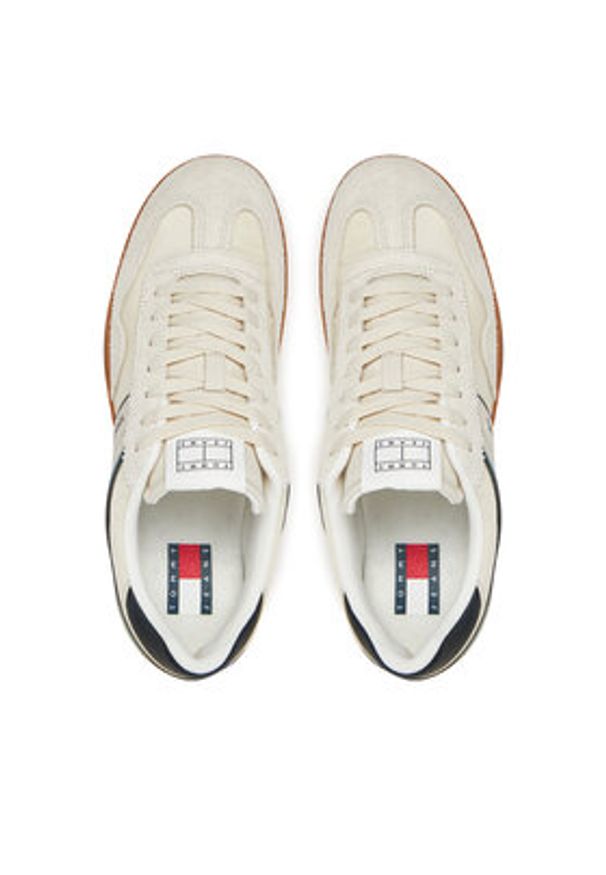 Tommy Jeans Sneakersy The Greenwich Mix Media EM0EM01606 Beżowy. Kolor: beżowy. Materiał: skóra, zamsz