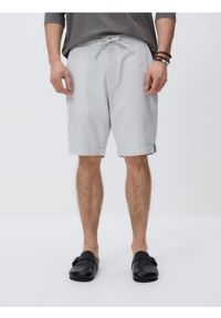 Reserved - Szorty regular z dodatkiem lnu - jasnoszary. Kolor: szary. Materiał: len