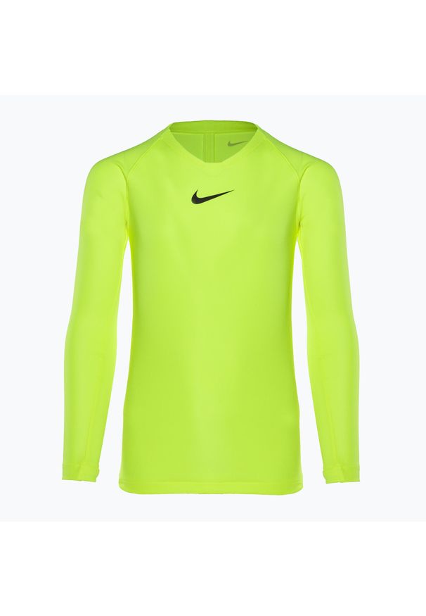 Longsleeve termoaktywny dziecięcy Nike Dri-FIT Park First Layer. Kolor: zielony. Długość rękawa: długi rękaw