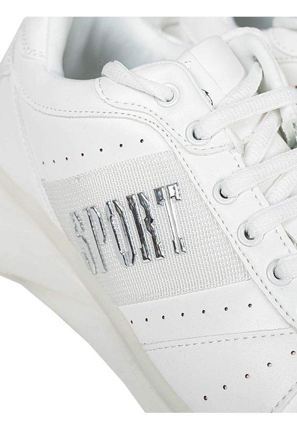 Plein Sport Sneakersy | SIPS963 | Mężczyzna | Biały. Kolor: biały. Materiał: skóra ekologiczna. Wzór: aplikacja, nadruk