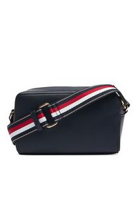 TOMMY HILFIGER - Tommy Hilfiger Torebka Th Joy Camera Bag Corp AW0AW19315 Granatowy. Kolor: niebieski. Materiał: skórzane #3
