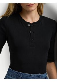 Lauren Ralph Lauren Bluzka 200940439001 Czarny Slim Fit. Kolor: czarny. Materiał: bawełna #5