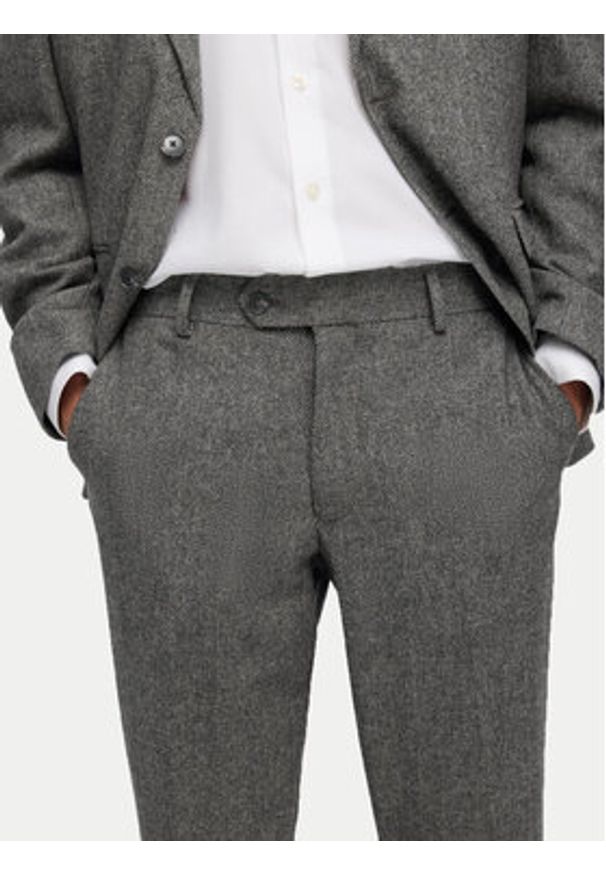 Selected Homme Spodnie materiałowe 16094333 Szary Slim Fit. Kolor: szary. Materiał: syntetyk, wełna