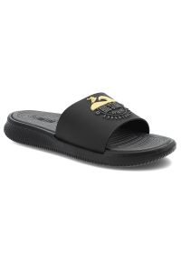 Big-Star - Czarne Klapki Big Star Modne Obuwie Męskie. Okazja: na co dzień, na plażę. Kolor: czarny. Materiał: materiał. Styl: sportowy, casual