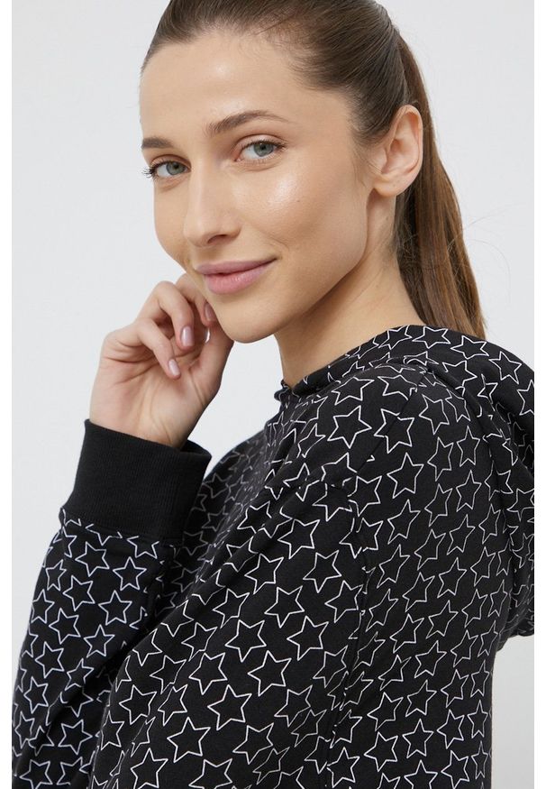 Calvin Klein Underwear Bluza piżamowa damskie kolor czarny. Kolor: czarny. Materiał: dzianina