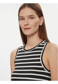TOMMY HILFIGER - Tommy Hilfiger Top WW0WW40590 Czarny Slim Fit. Kolor: czarny. Materiał: wiskoza