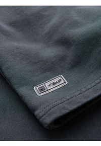 Ombre Clothing - Dresowe krótkie spodenki męskie RELAXED FIT w stylu athleisure – grafitowe V3 - Rozmiar: XL. Kolor: szary. Materiał: dresówka. Długość: krótkie #9