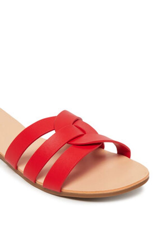 ONLY Shoes Klapki Onlfeli 4 15319426 Czerwony. Kolor: czerwony. Materiał: skóra