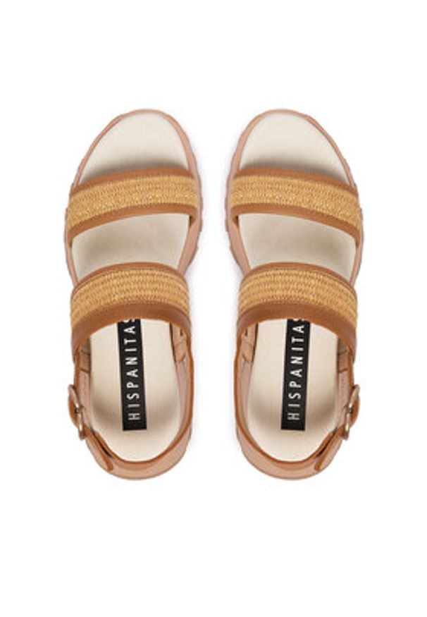 Hispanitas Sandały RHV264714 C009 Brązowy. Kolor: brązowy. Materiał: skóra