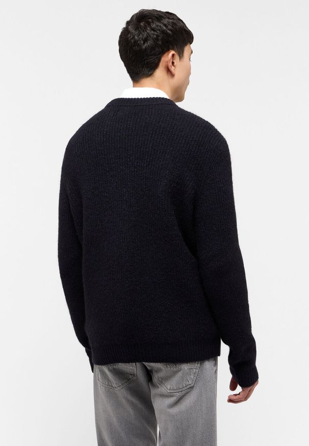 Mustang - MUSTANG Emil C Crew MĘSKI SWETER Dark Sapphire 1015801 4136