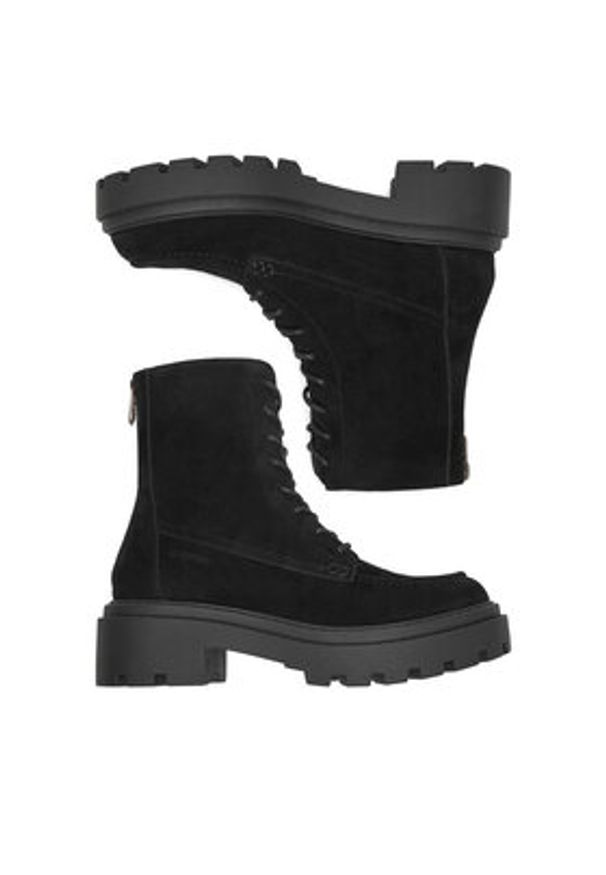 G-Star RAW - G-Star Raw Trzewiki EO-LEYLA-HY25713 Czarny. Kolor: czarny. Materiał: skóra, zamsz