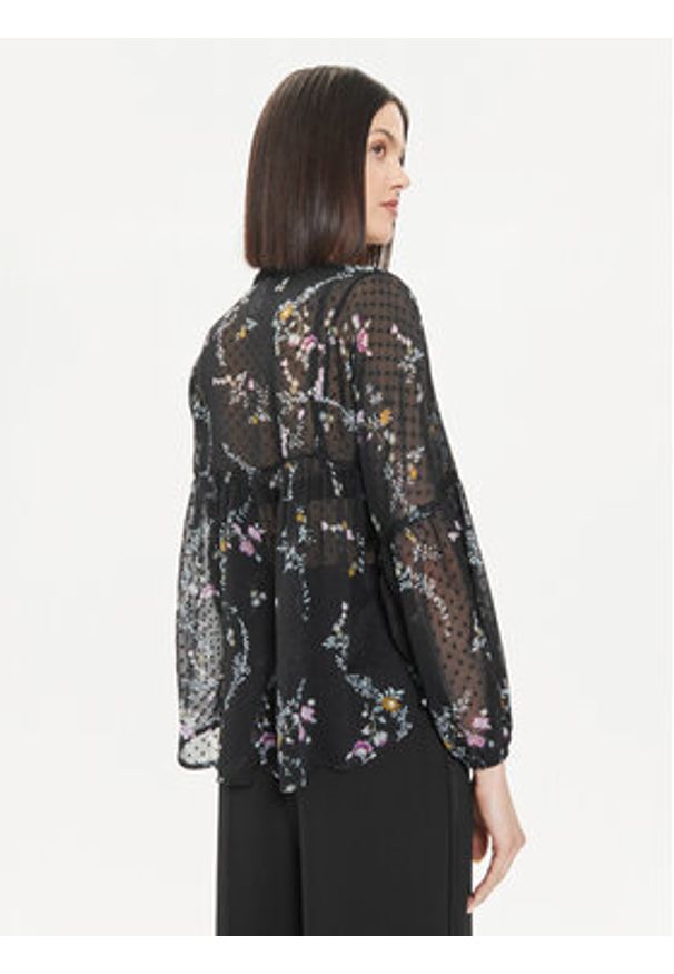 only - ONLY Bluzka Aida 15283695 Czarny Loose Fit. Kolor: czarny. Materiał: syntetyk