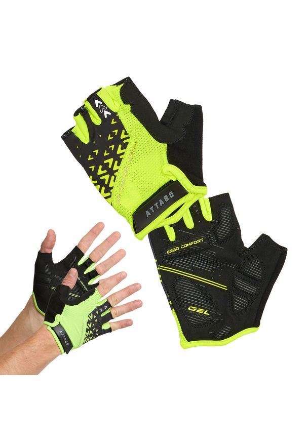 Rękawiczki rowerowe ATTABO Vito. Kolor: żółty. Sport: kolarstwo