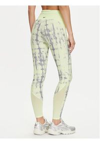 Reebok Legginsy Lux Perform 100037391 Zielony Slim Fit. Kolor: zielony. Materiał: syntetyk