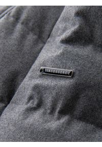 Ombre Clothing - Casualowa kurtka męska puffer z wełną – szary melanż V1 - Rozmiar: L. Okazja: na co dzień. Typ kołnierza: kołnierzyk stójkowy. Kolor: szary. Materiał: wełna. Długość: długie. Wzór: melanż. Styl: casual #11
