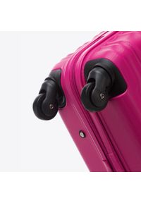 Wittchen - Średnia walizka z ABS-u z żebrowaniem różowa. Kolor: różowy. Materiał: guma #8