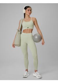 4f - 4F Biustonosz treningowy bezszwowy z niskim wsparciem damski - zielony M/L. Kolor: zielony. Rodzaj stanika: wyciągane miseczki. Sport: fitness, joga i pilates #2