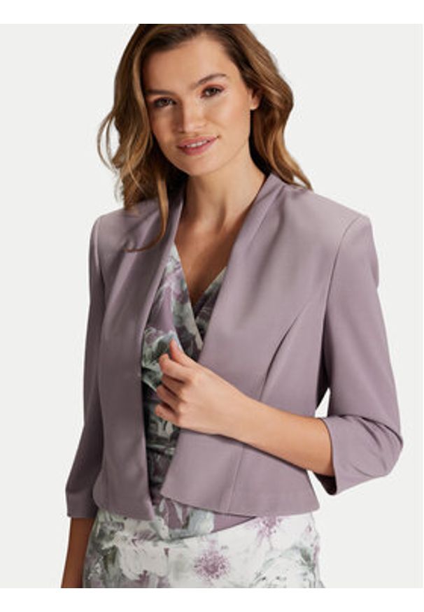 Swing Marynarka 4AF01800 Fioletowy Regular Fit. Kolor: fioletowy. Materiał: syntetyk