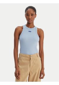 Hugo - HUGO Top Easy 50508857 Błękitny Slim Fit. Kolor: niebieski. Materiał: bawełna #1