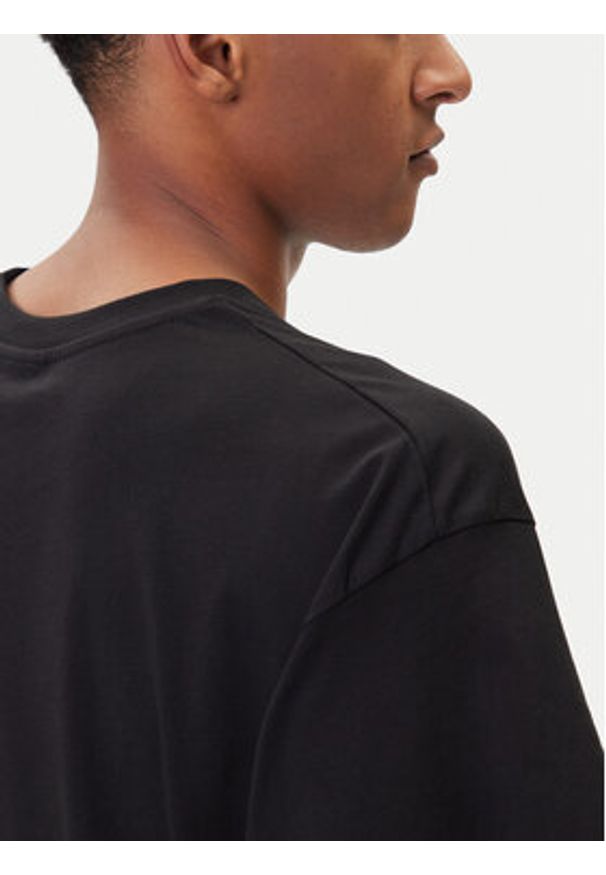 Plein Sport T-Shirt FAEC MTK8354 STE001N Czarny Loose Fit. Kolor: czarny. Materiał: bawełna. Styl: sportowy