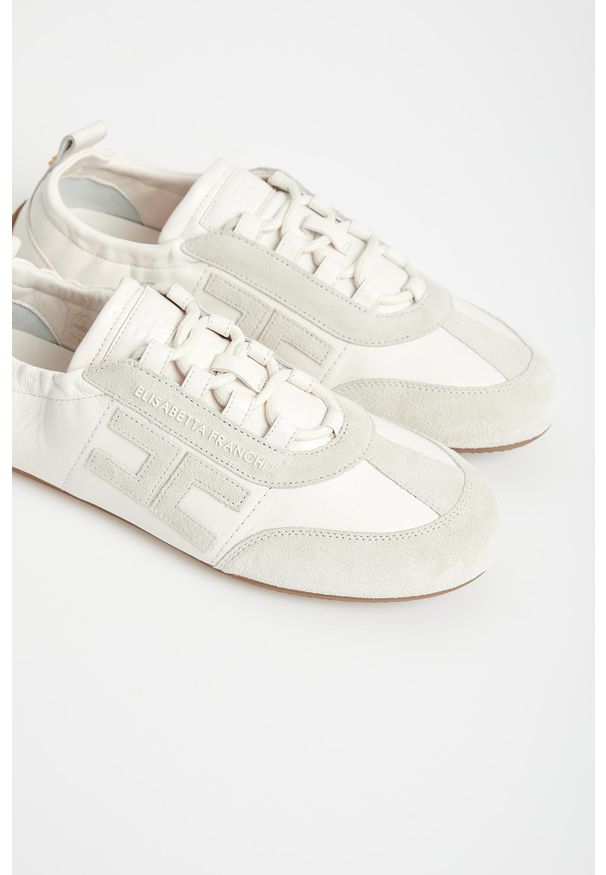 Elisabetta Franchi - Sneakersy damskie skórzane ELISABETTA FRANCHI. Materiał: skóra