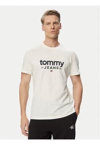 Tommy Jeans T-Shirt Graphic DM0DM23376 Biały Slim Fit. Kolor: biały. Materiał: bawełna #1