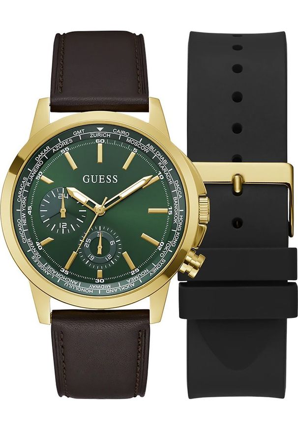 Zegarek Guess Zegarek męski Guess GW0664G2 brązowy. Kolor: brązowy