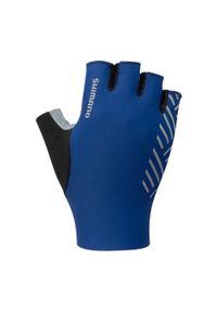 SHIMANO - Rękawiczki kolarskie ADVANCED, granatowe. Kolor: niebieski, szary, wielokolorowy. Materiał: materiał. Sezon: lato. Sport: kolarstwo