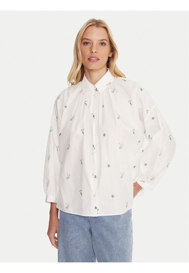 Weekend Max Mara Koszula Gilly 2515111132 Biały Relaxed Fit. Kolor: biały. Materiał: bawełna