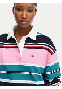 Tommy Jeans Polo DW0DW23483 Kolorowy Regular Fit. Typ kołnierza: polo. Materiał: bawełna. Wzór: kolorowy #4