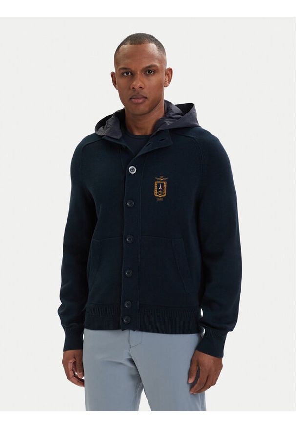 Aeronautica Militare Kurtka przejściowa 261AM1387UL00933 Granatowy Regular Fit. Kolor: niebieski. Materiał: bawełna