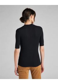 Lee - LEE RIBBED SS TEE DAMSKA BLUZKA KRÓTKI RĘKAW BLACK L40IRD01 112140008. Długość rękawa: krótki rękaw. Długość: krótkie #5