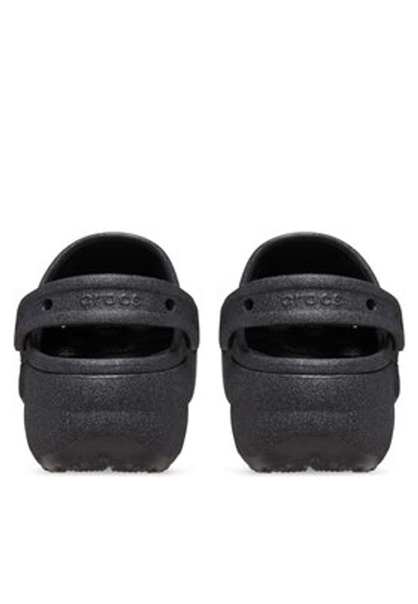Crocs Klapki Classic Platform Glitter Clog W 207241 Czarny. Kolor: czarny. Obcas: na platformie