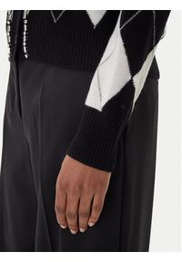 ICONA Kardigan RI5KT007 Czarny Regular Fit. Kolor: czarny. Materiał: wełna