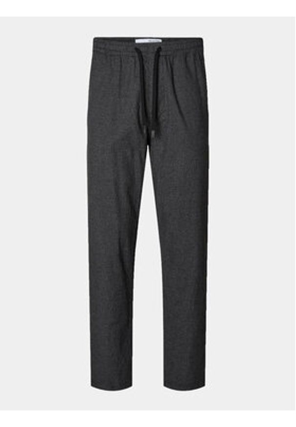 Selected Homme Spodnie materiałowe 16090956 Szary Slim Tapered Fit. Kolor: szary. Materiał: bawełna