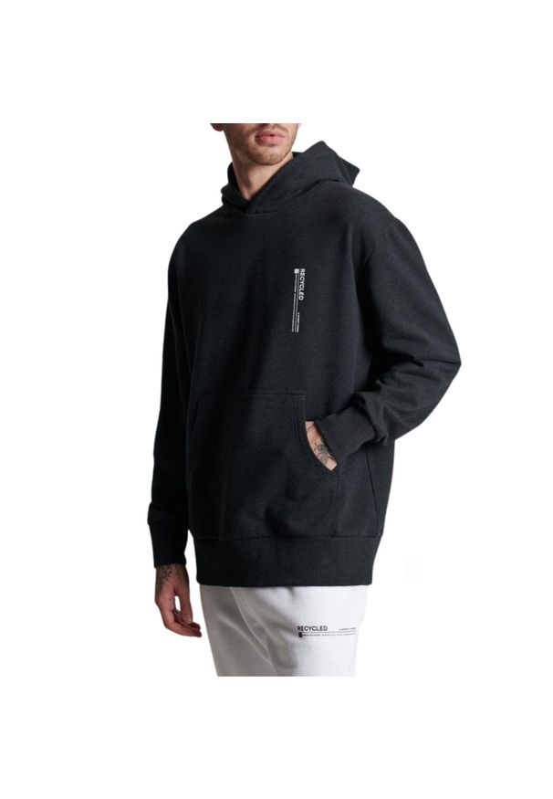 Bluza turystyczna męska Superdry Micro Slide Hood. Kolor: szary. Materiał: poliester, bawełna