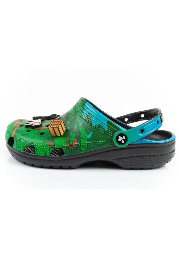 Klapki sandały chodaki męskie Crocs Class Minecraft LED. Kolor: wielokolorowy. Materiał: materiał. Szerokość cholewki: normalna. Sport: pływanie