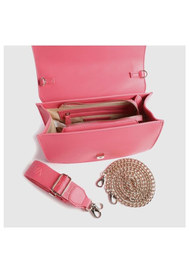 Valentino by Mario Valentino - VALENTINO Tłoczona różowa torebka souvenir re satchel. Kolor: różowy. Materiał: z tłoczeniem