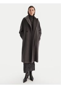 Marella Płaszcz wełniany English 2523016142 Szary Regular Fit. Kolor: szary. Materiał: wełna #1