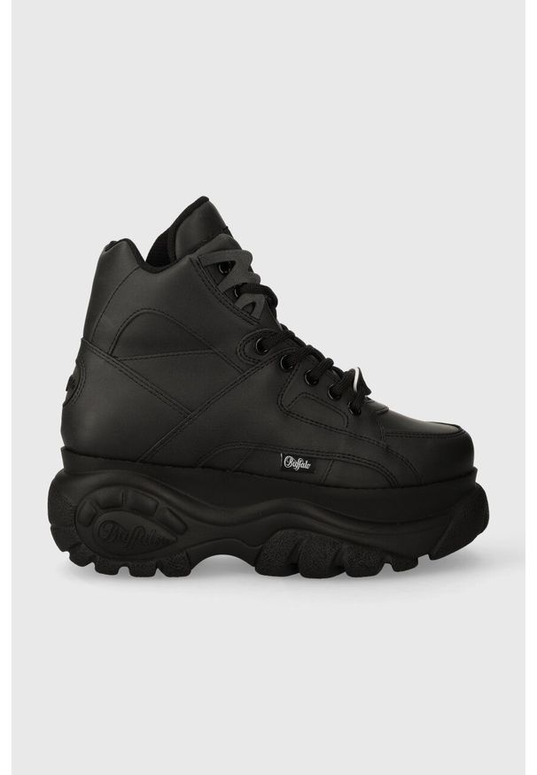 Buffalo sneakersy 1340-14 2.0 kolor czarny 1534150. Zapięcie: sznurówki. Kolor: czarny. Materiał: guma. Obcas: na platformie