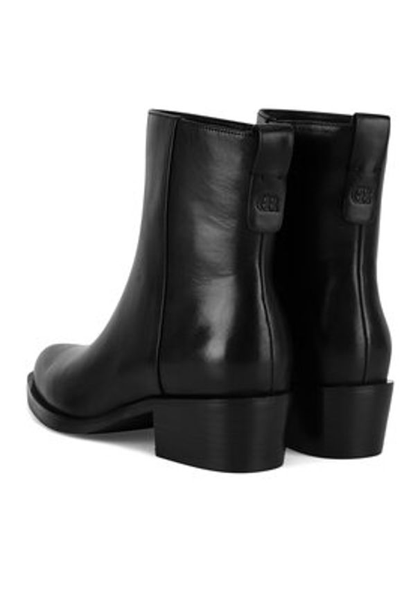 Gino Rossi Botki GLC5642-6 Czarny. Kolor: czarny. Materiał: skóra