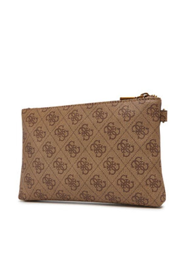 Guess Saszetka PMHULO P5237 Brązowy. Kolor: brązowy. Materiał: skóra