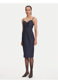 Miss Sixty 6S1DJ49400 Sukienka jeansowa Blue Black Denim F26. Kolor: niebieski. Materiał: bawełna