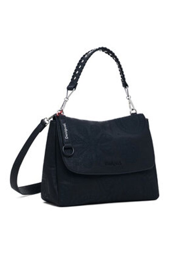 Desigual Torebka 25SAXPA8 Czarny. Kolor: czarny. Materiał: skórzane